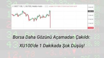 Borsa Daha Gözünü Açamadan Çakıldı: XU100'de 1 Dakikada Şok Düşüş!