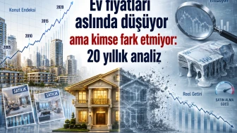Ev fiyatları aslında düşüyor, kimse fark etmiyor
