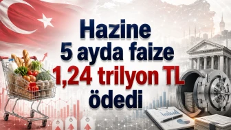 Hazine 5 ayda faize 1,24 trilyon TL ödedi