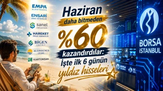 Haziran daha bitmeden %60 kazandırdılar: İşte ilk 6 günün yıldız hisseleri