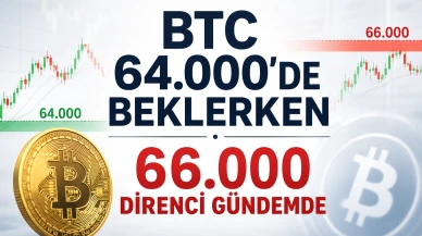 BTC 64.000'de beklerken 66.000 direnci gündemde