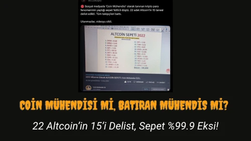 Coin Mühendisi mi, Batıran Mühendis mi? 22 Altcoin’in 15’i Delist, Sepet %99.9 Eksi!