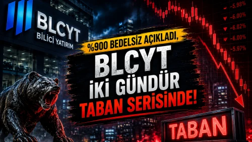 %900 bedelsiz açıkladı, BLCYT iki gündür taban serisinde