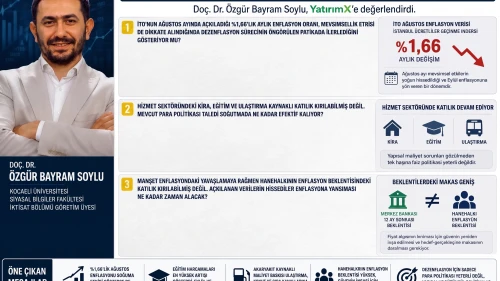 Özgür Soylu: "Hizmet enflasyonunda tekel ve maliyet baskısı var"