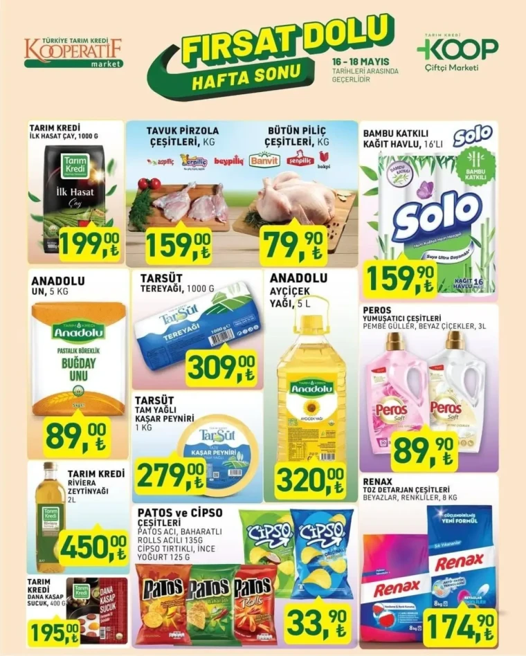Tarım Kredi Koopmarket 16-18 Mayıs 2025 İndirim Kataloğu Yayımlandı! Ucuz Et, Süt ve Temel Gıda Fırsatları 2