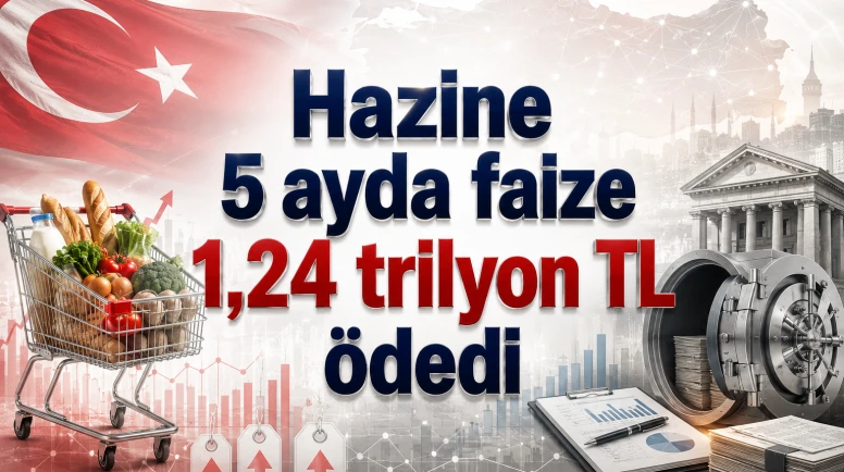 Hazine 5 ayda faize 1,24 trilyon TL ödedi
