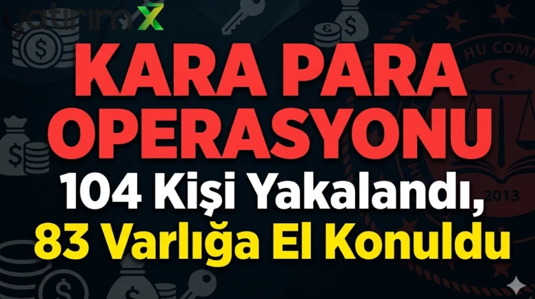 Kara para aklama operasyonu: 104 kişi yakalandı, 83 varlığa bloke