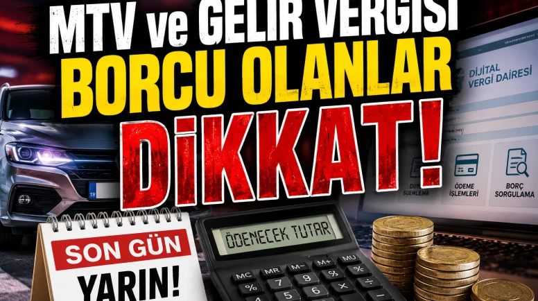 MTV ve gelir vergisi ikinci taksit ödemelerinde son gün yarın